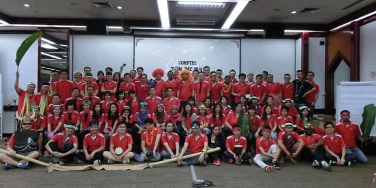 Image Depicting Team Building for Comptel